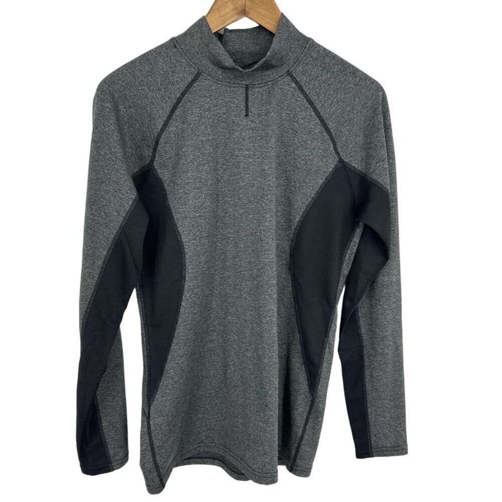 Spyder Active Long Sleeve Mock Neck Gray Athletic Top Men’s Size S